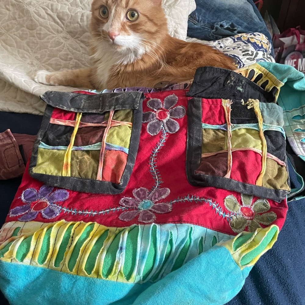 Fun over the shoulder hippie bag
